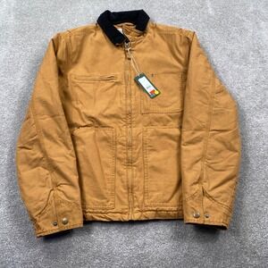 Alpine Design Mens Canvas Jacket Roasted Caramel Corduroy Collar New Size M